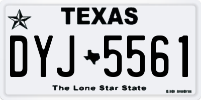 TX license plate DYJ5561