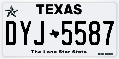 TX license plate DYJ5587