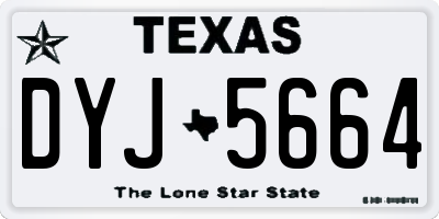 TX license plate DYJ5664
