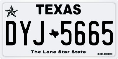 TX license plate DYJ5665