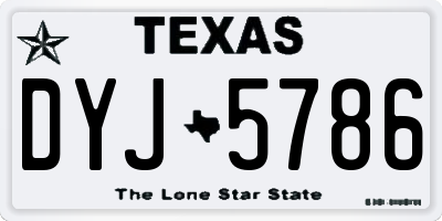 TX license plate DYJ5786
