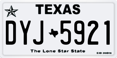 TX license plate DYJ5921