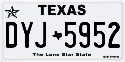 TX license plate DYJ5952