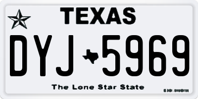 TX license plate DYJ5969
