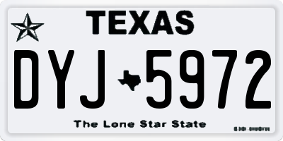 TX license plate DYJ5972