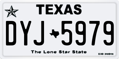 TX license plate DYJ5979