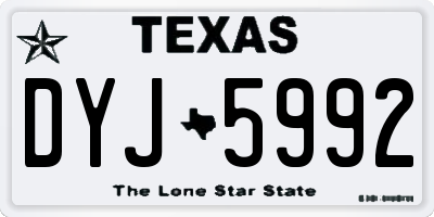 TX license plate DYJ5992