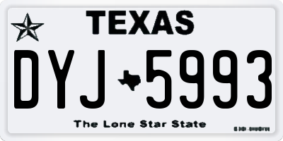 TX license plate DYJ5993