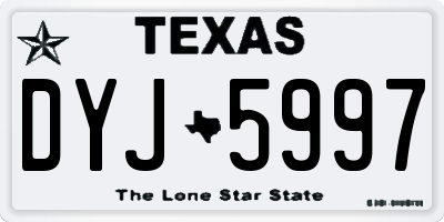 TX license plate DYJ5997