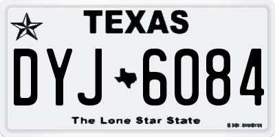 TX license plate DYJ6084