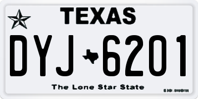 TX license plate DYJ6201