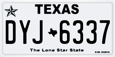 TX license plate DYJ6337