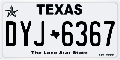 TX license plate DYJ6367