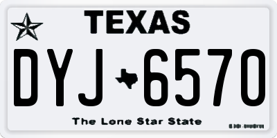 TX license plate DYJ6570