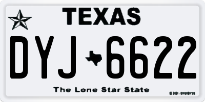 TX license plate DYJ6622