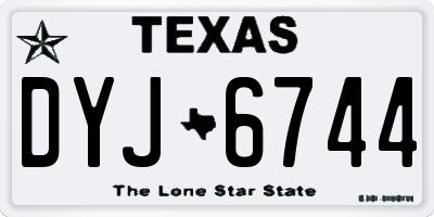 TX license plate DYJ6744