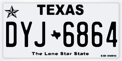 TX license plate DYJ6864