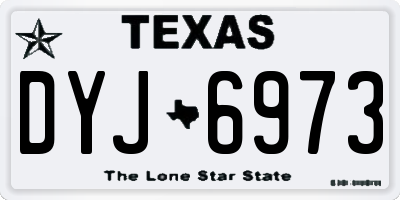 TX license plate DYJ6973