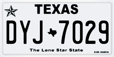 TX license plate DYJ7029