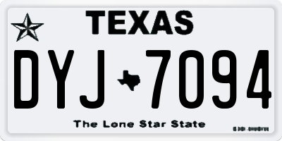 TX license plate DYJ7094
