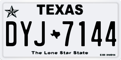 TX license plate DYJ7144