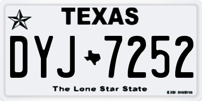 TX license plate DYJ7252