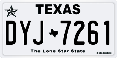 TX license plate DYJ7261
