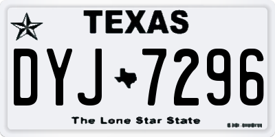 TX license plate DYJ7296