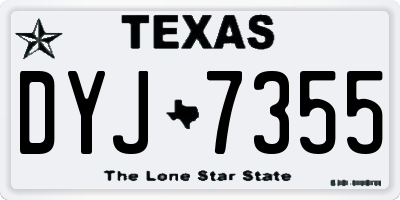 TX license plate DYJ7355