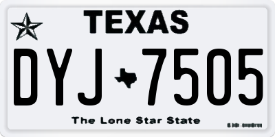 TX license plate DYJ7505