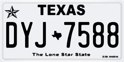 TX license plate DYJ7588