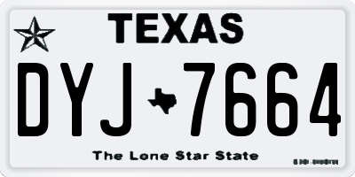 TX license plate DYJ7664