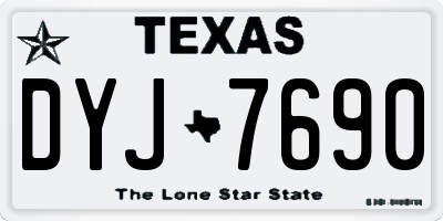 TX license plate DYJ7690