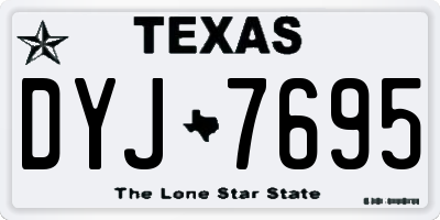 TX license plate DYJ7695