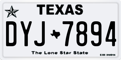 TX license plate DYJ7894