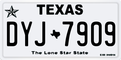 TX license plate DYJ7909