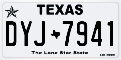 TX license plate DYJ7941