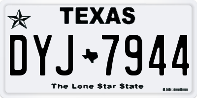 TX license plate DYJ7944