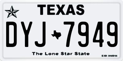 TX license plate DYJ7949