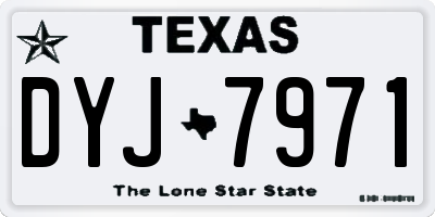 TX license plate DYJ7971