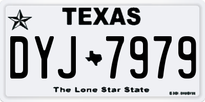 TX license plate DYJ7979