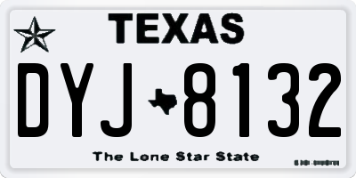 TX license plate DYJ8132