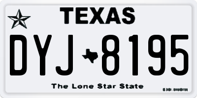 TX license plate DYJ8195