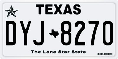 TX license plate DYJ8270