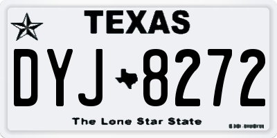 TX license plate DYJ8272