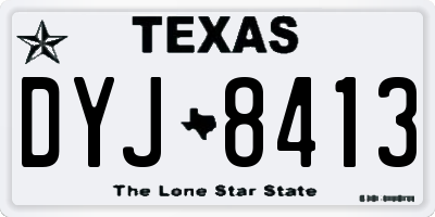 TX license plate DYJ8413