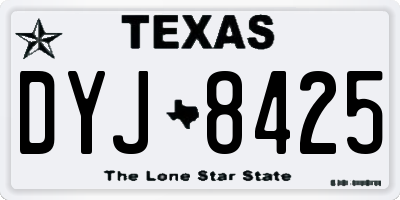 TX license plate DYJ8425