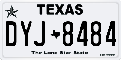 TX license plate DYJ8484