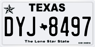 TX license plate DYJ8497