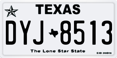 TX license plate DYJ8513